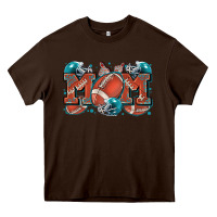 Chocolate Brown mom american football Heavy Core Tee - Zillion Design Studio