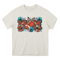 Cream mom american football Heavy Core Tee - Zillion Design Studio