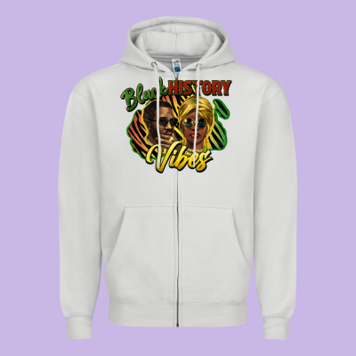 Black History Vibes Zipper Hoodie Designed By Nancycooperartshop