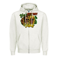 Oatmeal Heather black history vibes Zipper Hoodie - NancyCooperArtShop