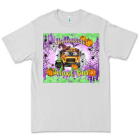 Dove Grey Halloween School Bus Premium Tee - texasbilliewilder