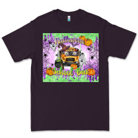 Plum Halloween School Bus Premium Tee - texasbilliewilder