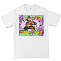 White Halloween School Bus Premium Tee - texasbilliewilder