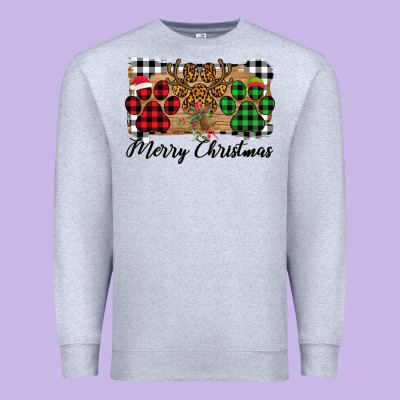 Merry Christmas Paws Premium Sweatshirt Designed By Bettercallsaul