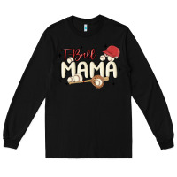 Black t ball mama baseball Long Sleeve Tee - MaliasSmallBusiness