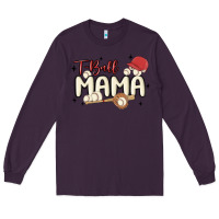 Plum t ball mama baseball Long Sleeve Tee - MaliasSmallBusiness