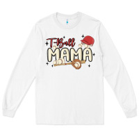 White t ball mama baseball Long Sleeve Tee - MaliasSmallBusiness