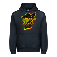 Navy Remember your roots Urban Hoodie - HowdyJamesFarm