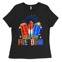 Black tastes like freedom popsicles billie wilder Ladies Tee - texasbilliewilder