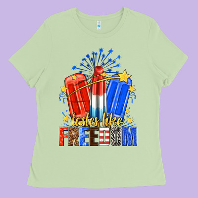 Tastes Like Freedom Popsicles Billie Wilder Ladies Tee Designed By Texasbilliewilder