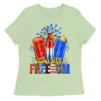 Matcha tastes like freedom popsicles billie wilder Ladies Tee - texasbilliewilder