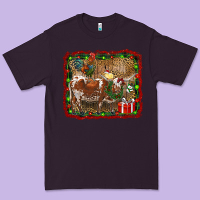 Christmas Farm Animals Premium Tee Designed By Ranaportraitstore