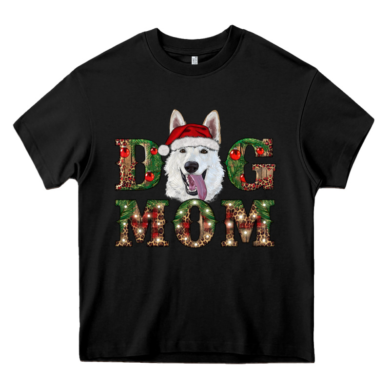 Christmas  White Shepherd Dog Mom Heavy Core Tee by RanaPortraitStore | Teevron