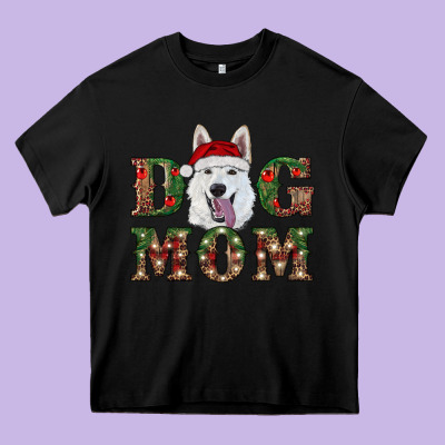 Christmas  White Shepherd Dog Mom Heavy Core Tee Designed By Ranaportraitstore