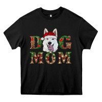 Black christmas  white shepherd dog mom Heavy Core Tee - RanaPortraitStore