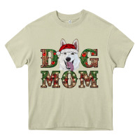 Mossy christmas  white shepherd dog mom Heavy Core Tee - RanaPortraitStore