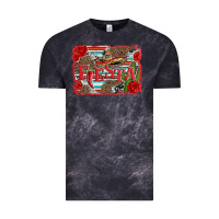 Cloud Black fiesta with sombrero background Vintage Tee - Artiststas