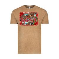 Vintage Camel fiesta with sombrero background Vintage Tee - Artiststas