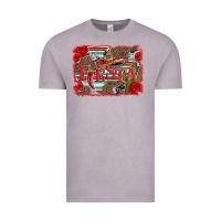 Vintage Zinc fiesta with sombrero background Vintage Tee - Artiststas