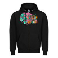 Black if you aint crockin you aint rockin Zipper Hoodie - MaliasSmallBusiness