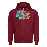 Burgundy if you aint crockin you aint rockin Zipper Hoodie - MaliasSmallBusiness