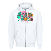 White if you aint crockin you aint rockin Zipper Hoodie - MaliasSmallBusiness