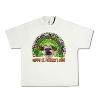 Pistachio Western Happy St. Patrick's Day Cow Rainbow Urban Heavy Tee - Artiststas