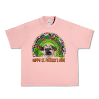 Salmon Western Happy St. Patrick's Day Cow Rainbow Urban Heavy Tee - Artiststas