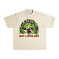 Sandshell Western Happy St. Patrick's Day Cow Rainbow Urban Heavy Tee - Artiststas