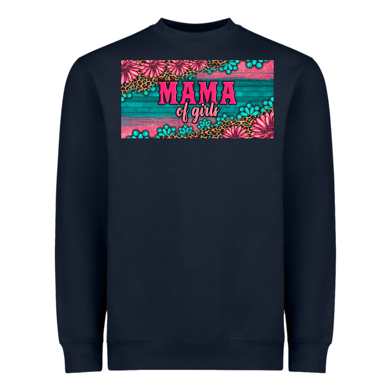 Pink Roses Mama Of Girls License Plate Heavyweight Sweatshirt by Artiststas | Teevron
