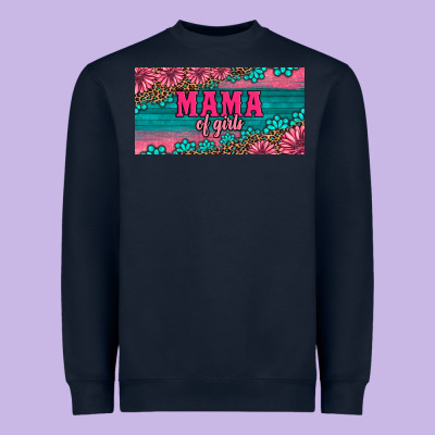 Pink Roses Mama Of Girls License Plate Heavyweight Sweatshirt Designed By Artiststas