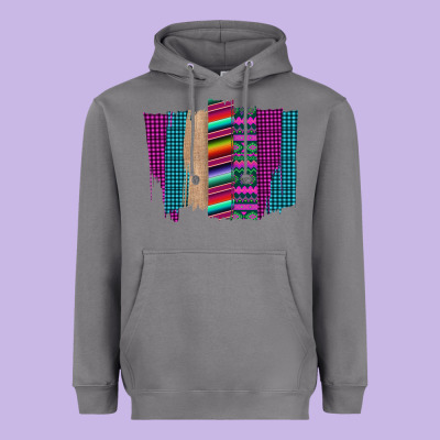 Western Farm Life Serape Brush Stroke Heavyweight Hoodie Designed By Bettercallsaul