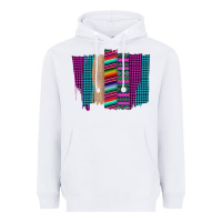 White Western Farm Life Serape Brush Stroke Heavyweight Hoodie - Bettercallsaul