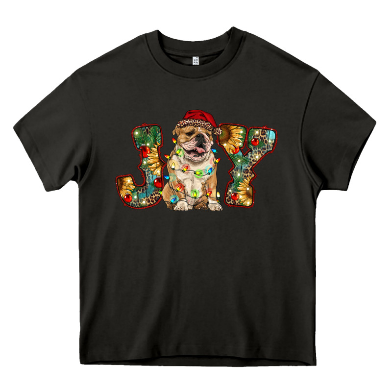 Bulldog Christmas Joy Heavy Core Tee by RanaPortraitStore | Teevron