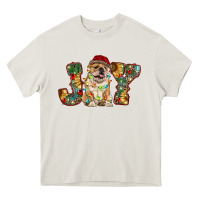 Cream bulldog christmas joy Heavy Core Tee - RanaPortraitStore