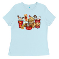 Golden Retriever Coffee Cups Ladies Tee | Teevron