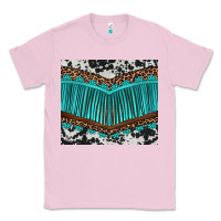 Bubblegum Pink western cowhide leopard turquoise fringed Classic Tee - BarkalooDesign