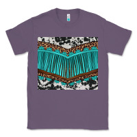 Lavender western cowhide leopard turquoise fringed Classic Tee - BarkalooDesign