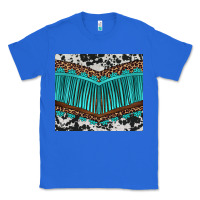 True Royal western cowhide leopard turquoise fringed Classic Tee - BarkalooDesign