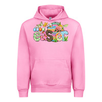 Fuchsia Pink Happy Easter Easter Day Urban Hoodie - CowGirlArtShop