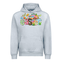 Heather Grey Happy Easter Easter Day Urban Hoodie - CowGirlArtShop