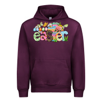 Mauve Wine Happy Easter Easter Day Urban Hoodie - CowGirlArtShop