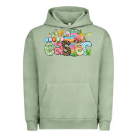Pigment Oil Green Happy Easter Easter Day Urban Hoodie - CowGirlArtShop