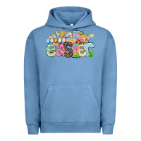 Pigment Pebble Blue Happy Easter Easter Day Urban Hoodie - CowGirlArtShop