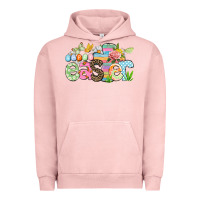 Pigment Salmon Happy Easter Easter Day Urban Hoodie - CowGirlArtShop