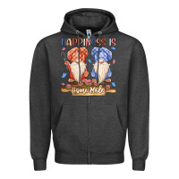 Charcoal Heather happiness is homemade Zipper Hoodie - MaliasSmallBusiness