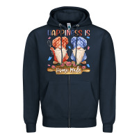 Navy happiness is homemade Zipper Hoodie - MaliasSmallBusiness
