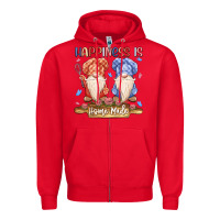 Red happiness is homemade Zipper Hoodie - MaliasSmallBusiness
