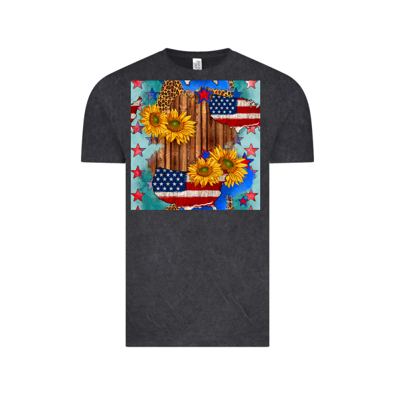 Usa Map With Sunflowers And Leopard Seamless Pattern Vintage Tee by BundleAndBundleShop | Teevron