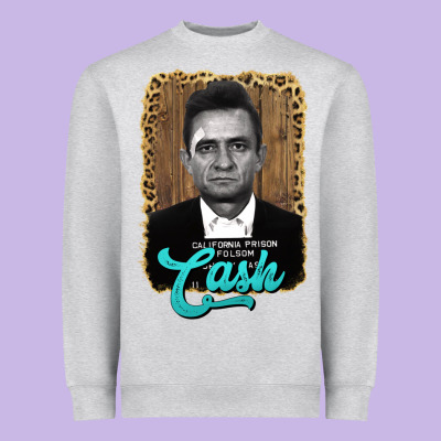 Johnny Cash Heavyweight Sweatshirt Designed By Adodesignshop